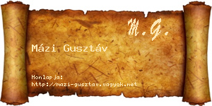 Mázi Gusztáv névjegykártya