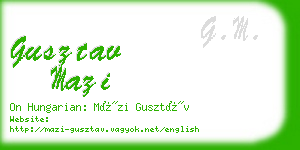 gusztav mazi business card